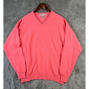 Roundtree & Yorke Platinum Label Cashmere Blend Sweater Mens XL Pink Cozy Soft*